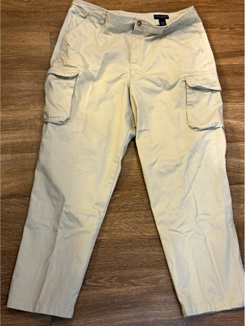 Daniel Cremieux Mens Cargo Pants 40x32 Beige Khaki 100% Cotton Utility